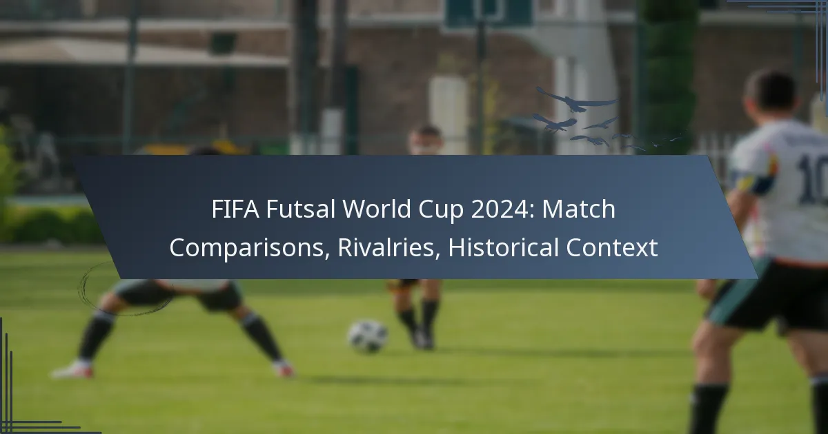 FIFA Futsal World Cup 2024: Match Comparisons, Rivalries, Historical Context