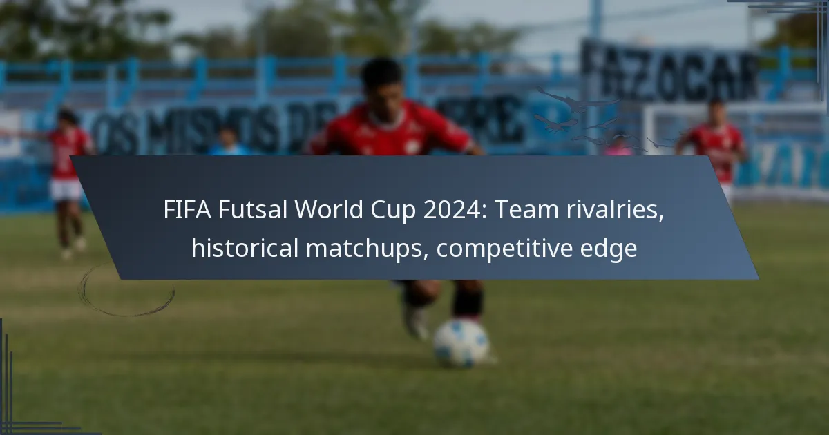 FIFA Futsal World Cup 2024: Team Rivalries, Historical Matchups, Competitive Edge