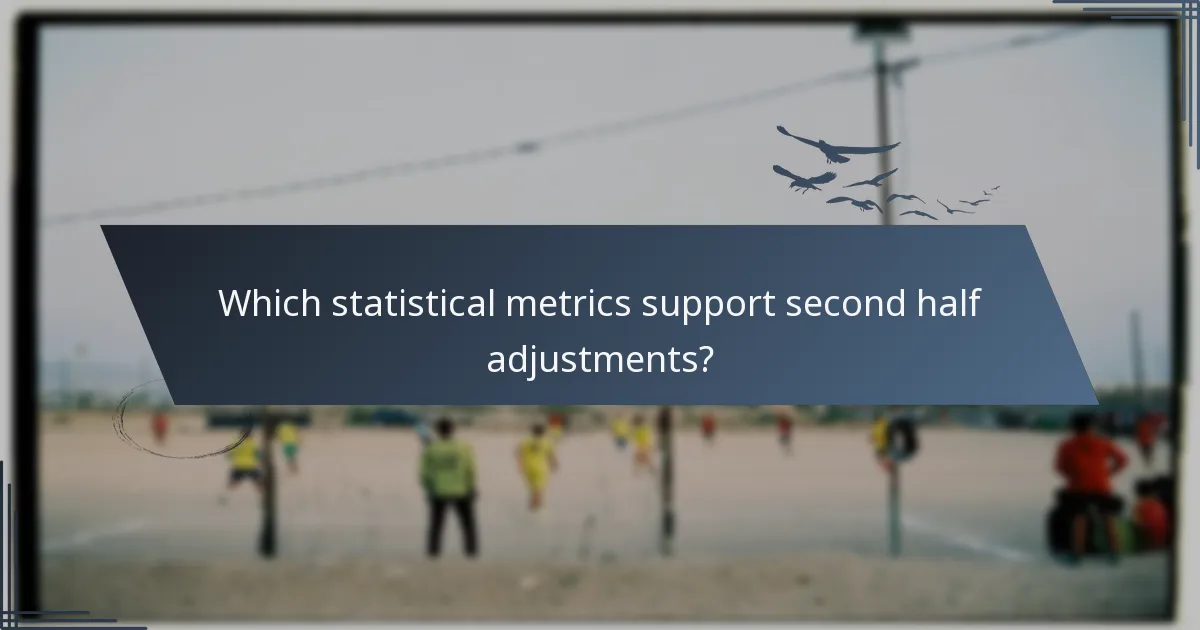 Which statistical metrics support second half adjustments?